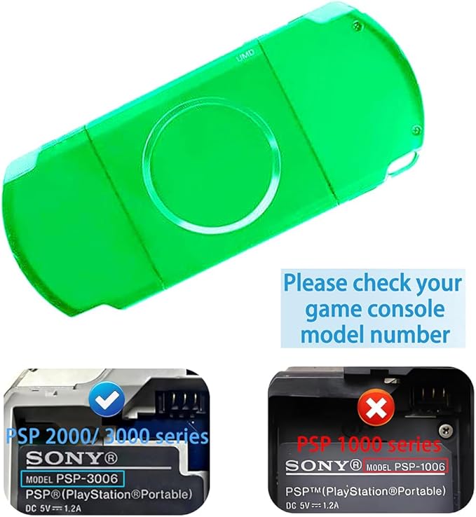 OSTENT Battery Protector Cover Door Repair Parts Replacement for Sony PSP 2000/3000 Color Light Green