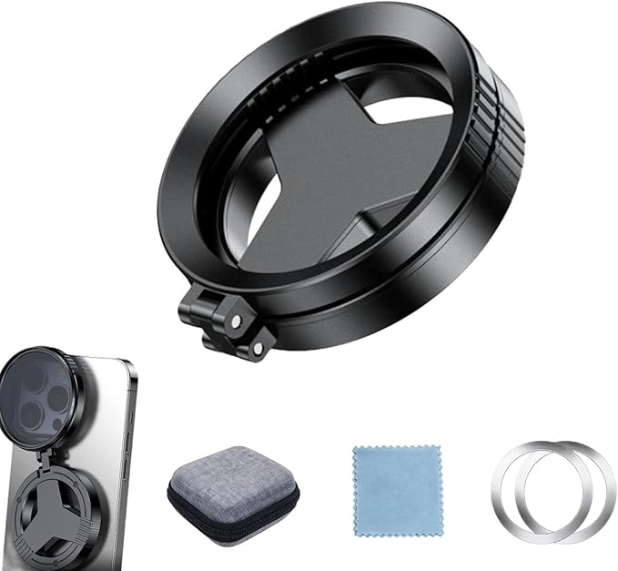 Anti-Glare Magnetic Phone Filter, Professional 52mm CPL Polarizing Lens, Magnetic Bracket Mobile Phone Filter, Reduces Reflections Enhances Colors for Universal Smartphone Photography (1 Pcs)