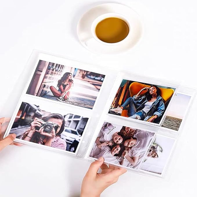 25 Pack Photo Album Refill Sheets, Photo Sleeve Inserts for 50 Photos, Photo Sleeves 5x7,7 Ring Binder Photo Pockets, Each Photo Page Holds Two Pictures, Archival Photo Sleeves,Photo Protectors