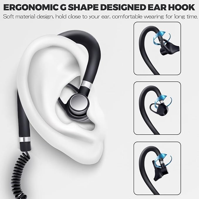 Wired Headset Earpiece for Super Mini Walkie Talkie,2 Pack