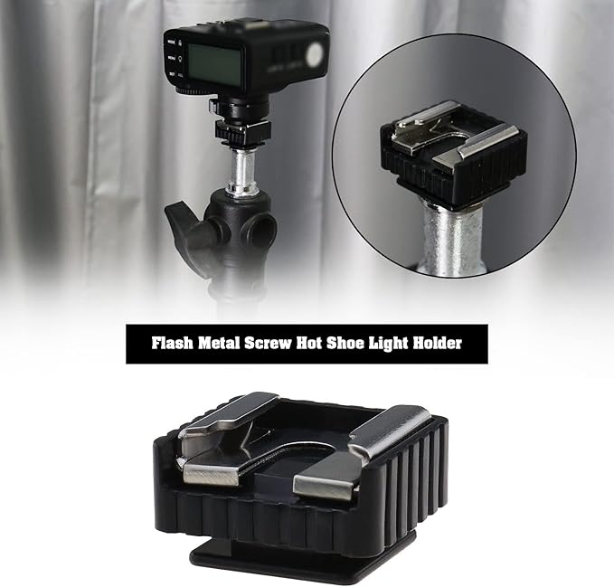 2PCS Flash Hot Shoe Mount Adapter to 1/4 Thread Hole with 1/4"-20 Male to 1/4"-20 Male Tripod Screw Adapter Compatible with Canon 580EXII/580EX/430EXII/430EX