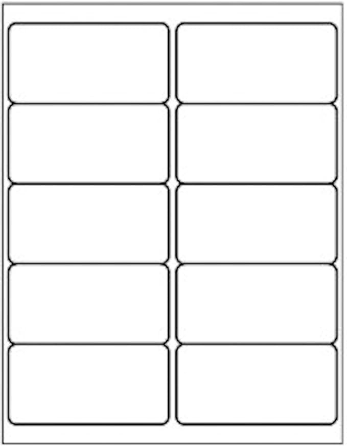 10 Up - Shipping Address Labels - 2" x 4" - 250 Labels