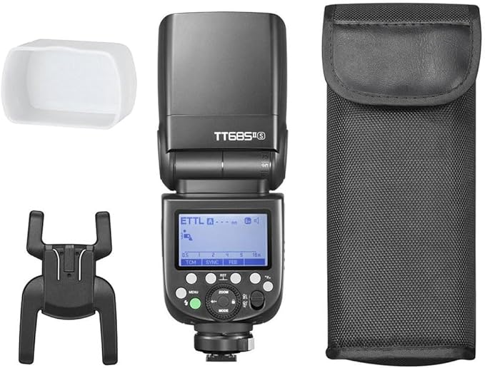 Godox TT685II-S TTL HSS 1/8000s GN60 2.4G Wireless Master Slave Off Flash Speedlite Speedlight Compatible for Sony Cameras with Diffuser
