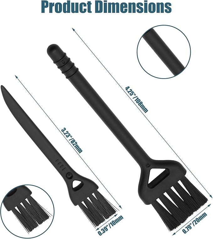 Keyboard Cleaning Brush, 6 Pcs Plastic Handle Nylon Anti Static Brush Kit Fit for Computer Keyboard, Laptop, Phone, Car Interior Detailing Cleaning Tools