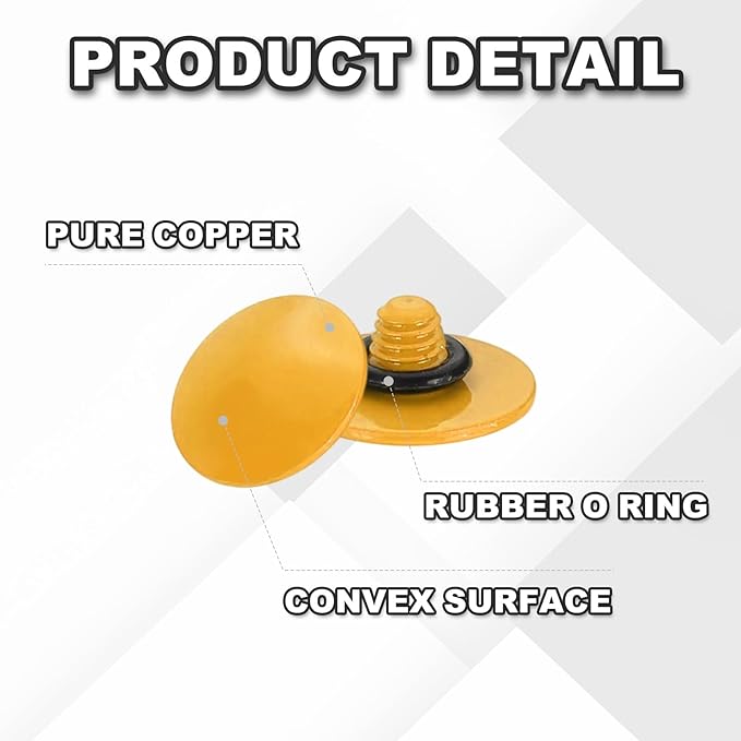 PATIKIL Camera Shutter Button, 10mm Convex Surface Shutter Release Button Pure Copper Camera Buttons for Nikon for Fujifilm for Leica DSLR/SLR, Yellow