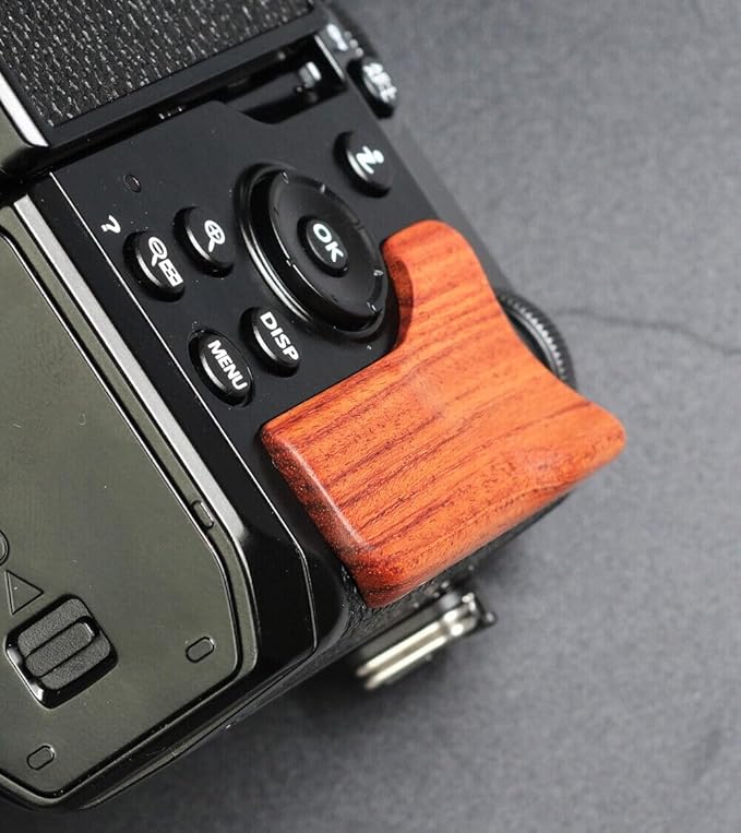 Wood Wooden Thumb Up Grip Sticker Finger Handle for ZF Camera (Desert Ironwood)