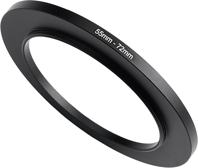 55mm to 72mm Step-Up Ring Filter Adapter,for All Brands UV ND CPL, Metal Ring Step-Up Rings Adapter Filter (55mm-72mm)