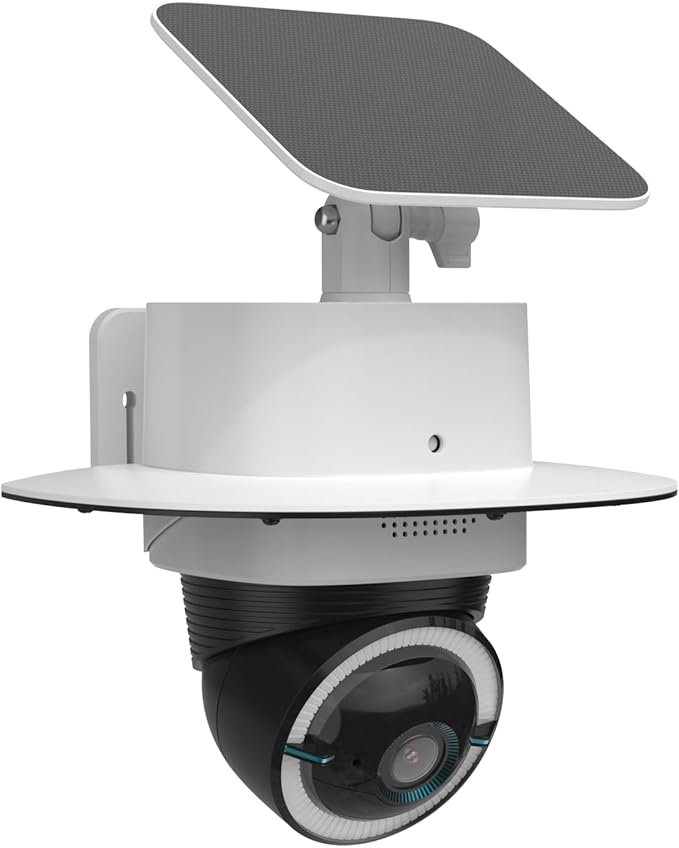 Holicfun Rain & Sun Shield Cover with Adjustable Solar Panel Mount for Eufy 4G LTE Cam S330