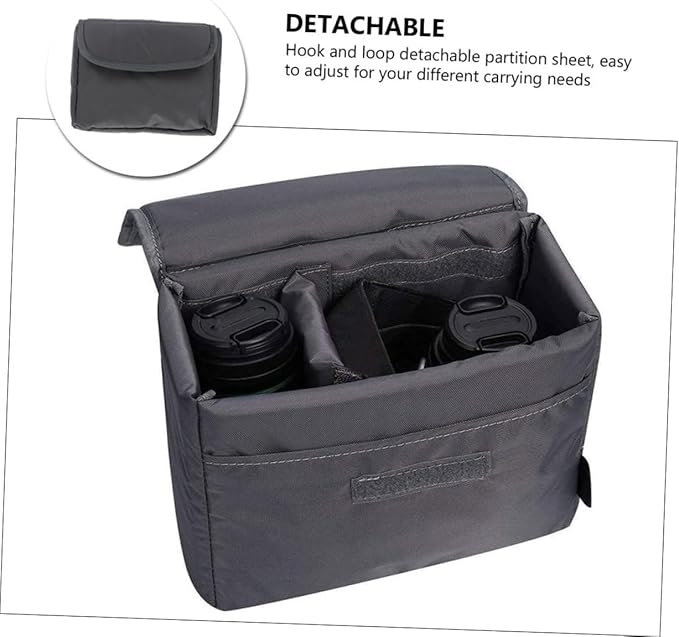 Toddmomy Padded Digital Camera Bag Insert for DSLR and Mirrorless Cameras Compatible with Backpacks for Photographers Blue Large