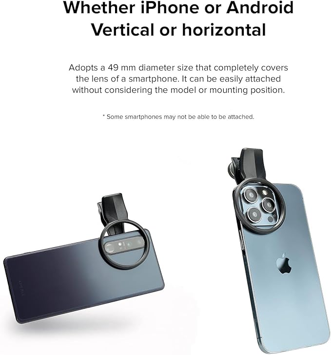 EXAPRO EXAPRO Filter Clip, Lens Accessory for Smartphone, forφ49mm Camera Lens Filter, Compatible with iPhone/Android Smartphone, EXP-FC-01