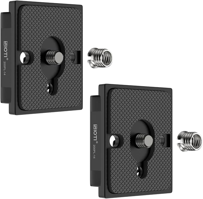 SIOTI 200PL-14 Quick Release Plate to RC/RC2/XPRO, 200PL-14 QR, Compatible for Manfr0tt0 Tripods Head with RC/RC2/XPRO Rapid Connect System