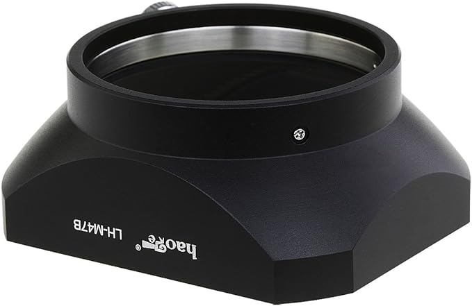 Haoge LH-M47B Metal Lens Hood Shade for Olympus M.ZUIKO Digital ED 12mm f2 Lens Replaces Olympus LH-48 Black