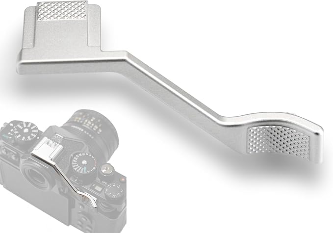 Metal Thumb Up Grip for Nikon Zf Camera, Hot Shoe Thumb Rest Support Grip ，Exclusive Vintage Anti-Slip Pattern, Enhance The camera's Grip Feel (Silver)