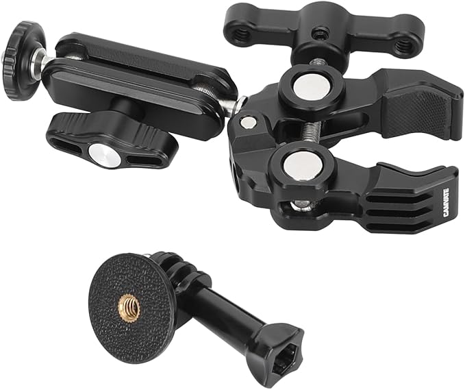 CAMVATE Super Crab Gripper Clamp with Mini Magic Arm for Action Cameras- 3501