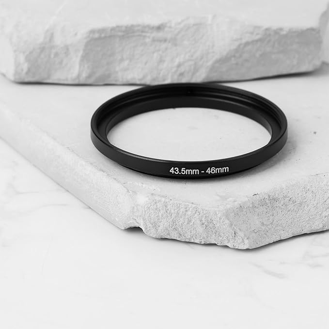 ECSiNG 2Pcs 43.5mm to 46mm Step-Up Filter Adapter Ring for Camera Lenses