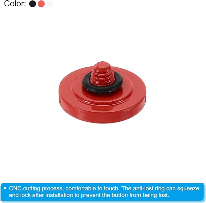 PATIKIL Camera Shutter Button, 3 Pack Soft Shutter Release Button Pure Copper Camera Button Concave Suitable for Nikon for Fujifilm for Leica DSLR/SLR Camera, Red Black White