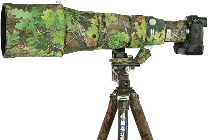CHASING BIRDS Lens Camouflage Waterproof Coat for Canon RF 600mm F4 L is USM Rainproof Lens Protective Cover Version IV (Jungle Camouflage, with Extender RF 1.4X & 2X)