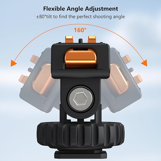 VRIG AC-44 Cold Shoe Adapter with Magnetic Quick Mount for Insta 360 Ace/Ace Pro 2, Action Camera Mount Adapter with 1/4" Thread Compatible DSLR Camera Hot Shoe, Tripod Accessories