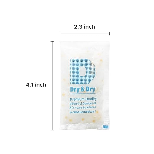 Dry & Dry 20 Gram [800 Packets] Orange Indicating Silica Gel Packets Desiccant - Food Safe Silica Gel Packs, Silica Gel, Desiccant Packs, Moisture Absorbers
