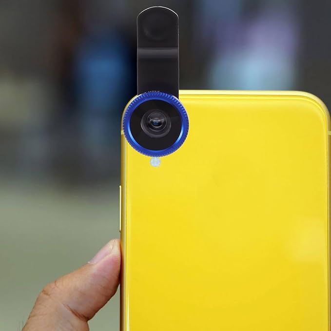 3-in-1 Phone Camera Lens Kit with Fisheye Lens Wide Angle and Macro Clip Compatible with Smartphones for Enhanced Mobile Photography