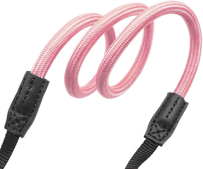 HITHUT Quick Release Camera Neck Strap Shoulder Strap Belt for Mirrorless Digital Cameras Climbing Rope with Quick Release QD Loops Connector with O-Ring Adjustable Length 30-53inch Pink