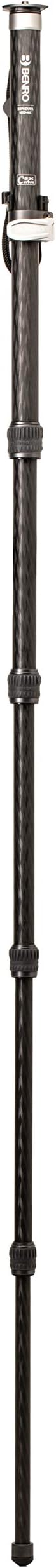 Benro Carbon Fiber Monopod – 6-Section Lightweight Travel Monopod with Twist Locks, Folding Base, Quick Height Adjustment, and High Load Capacity for DSLR, Mirrorless & Video Cameras (MSD46C)