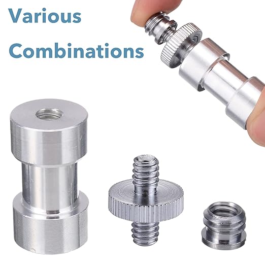 Homeet 16PCS Camera Screws Mount Set 1/4 Inch and 3/8 Inch Threaded Converter Screws Adapter Flash Shoe Mount for DSLR Camera/Tripod/Monopod/Ballhead/Flash Light/Quick Release Plate