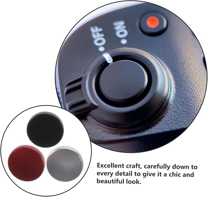 Gadpiparty 3pcs Aluminum Alloy Concave Camera Shutter Release Button Accessory for Enhanced Grip and Comfort Photography