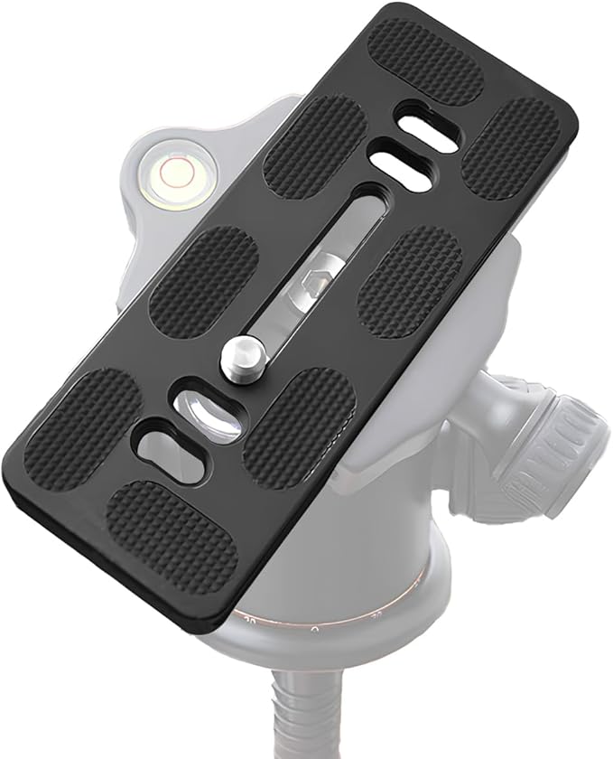 PU-100 100mm Quick Release Plate, Universal Camera QR Plate with D-Ring Screw for DSLR Camera Tripod Ballhead, Quick Shoe Plates Compatible with Arca Swiss Standard Clamp