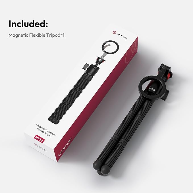 ULANZI MT30 Magnetic Flexible Tripod for iPhone 17-12 Series with 1/4" Thread, Mini Bendable Phone Holder Stand for MagSafe & Cameras, Octopus Mini Tripod Mount for Creative Shooting & Video Recording