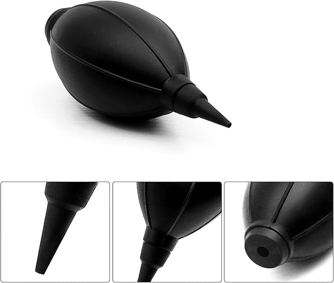 VVEASIER Silicone Soft Tip Manual Air Blower,Dust Cleaner for DSLR,Camera Lens,Camera Sensor,LCD,Keyboard,Watch,Coffee Machine,Cleaning Air Blower (Long+Short Nozzle)