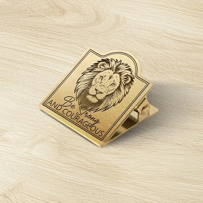 ANATTASOUL Journal Clip Vintage Lion Metal Brass Clips, Decorative Heavy Duty Journal Page Holder Clips for Book, Paper, Bookmark