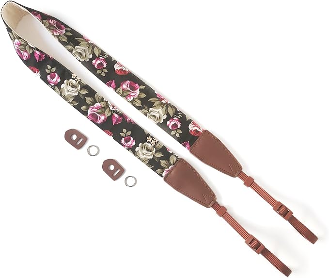 Alled Camera Strap Neck, Adjustable Vintage Floral Camera Straps Shoulder Belt for Women/Men,Camera Strap for Nikon/Canon/Sony/Olympus/Samsung/Pentax ETC DSLR/SLR