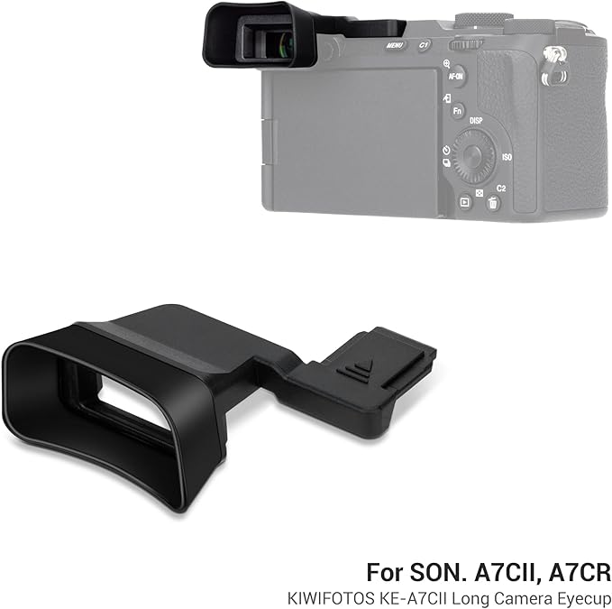 A7CII A7CR Eyecup Eyepiece, Soft Silicon Extended Camera Eye Cup Viewfinder Special Designed for Sony Alpha A7CII A7CR Camera(Not Fits A7C), Not Scratch The Camera Body & Not Affect The Use of Screen