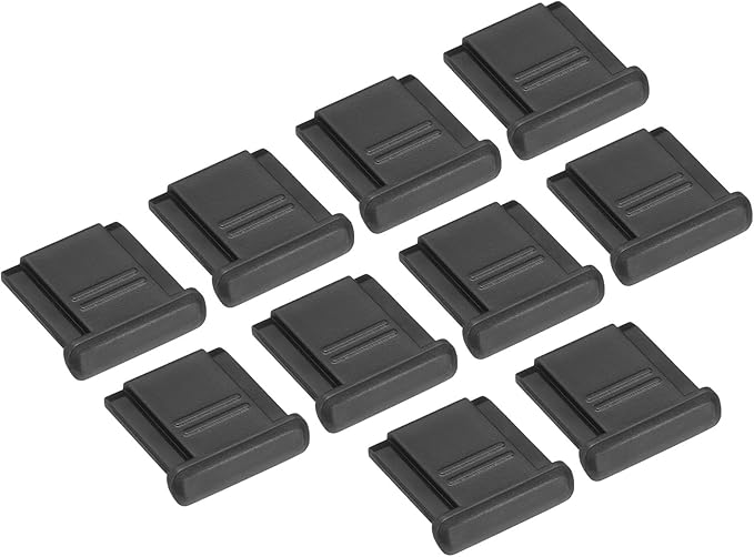 PATIKIL 12mm Universal Camera Hot Shoe Cover Cap, 10 Pack Hot Shoe Cap Hot Shoe Protector Plastic Suitable for Nikon for Fujifilm for Pentax DSLR/SLR Camera, Black