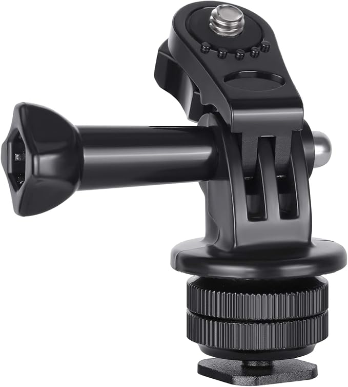 NEEWER Phone Holder/Hot Shoe Mount Adapter Kit Action Camera Mount Compatible with GoPro Hero 12 11 10 9 8 7 6 5 DJI OSMO Action 4 3 2 iPhone 15 Pro Max 14 13 Pro Samsung S23 for DSLRs Ring Light