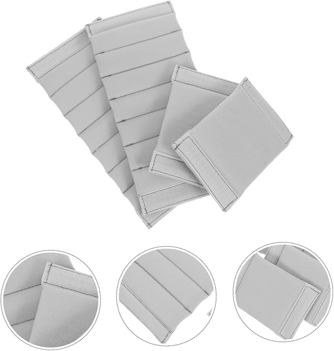 TEHAUX 4pcs Camera Bag Inserts for Photographic Equipment Soft Padded Anti-Vibration Cushion Pads for DSLR and Mirrorless Cameras Shockproof Divider Organizers for Lens and Accessories