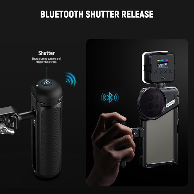 NEEWER Cold Shoe Cover for PA045E Bluetooth Shutter Side Handle Grip, ABS + PC Cold Shoe Protector with CR2032 Replacement Coin Battery and Phillips Screwdriver, RT005E