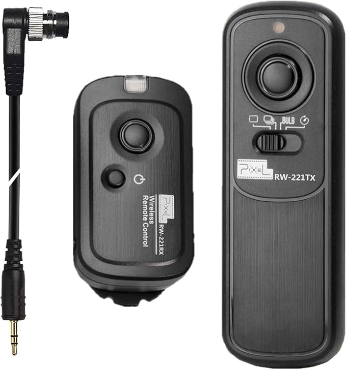 Pixel Wireless Remote Commander Shutter Release Oppilas-DC0 Shutter Release Control for Nikon Cameras, Replaces Nikon Remote Cord MC-30A