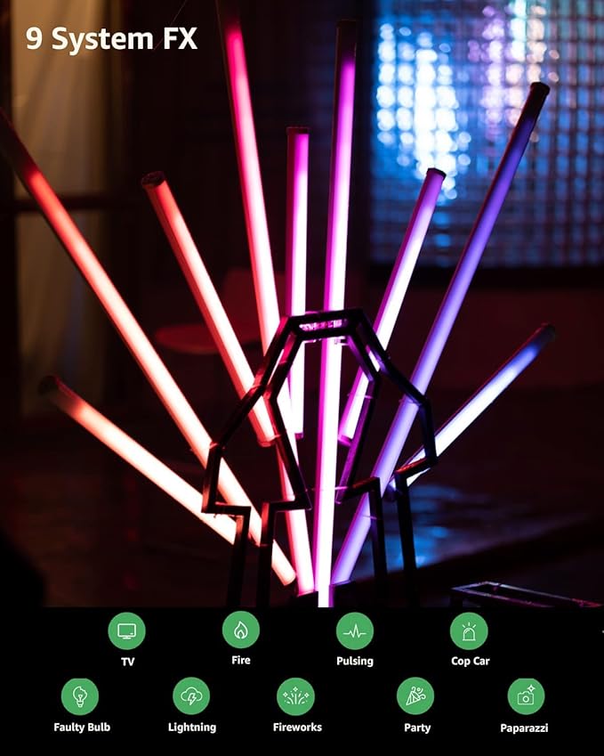 Aputure Amaran PT2c 2 Light Kit,Pixel Tube Light,8 RGBWW Pixels Tube LED,16W Power (60cm/23.6Inch) Amaran T2C
