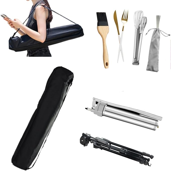 40in Carrying Case Bag Portable Folding Camera Tripod Photography Carry Bag with Adjustable Shoulder Strap for Light Stand Camera Tripod Monopod, Black