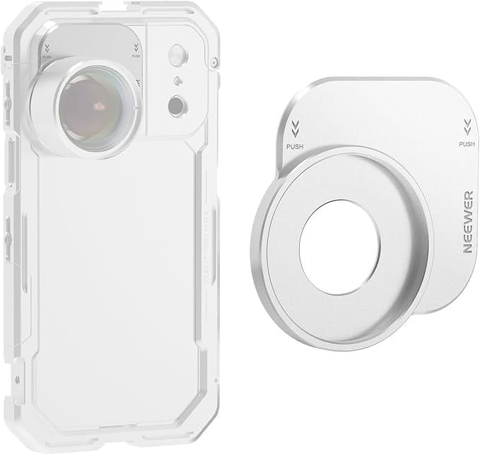 NEEWER 37mm Filter Lens Backplate for PA143/PA144 Phone Cage Only, Quick Release Video Rig Mobile Camera Photography Accessories Compatible with iPhone 17 Pro 17 Pro Max Beastgrip, PA152