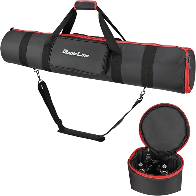 MagicLine Tripod Carrying Case Bag 41x7.9x7.9inch, with 2 Outer Pockets+1 Inner Pocket+3 Inner Compartments, Padded Carry Case for Light Stands,Mic Stands,Tripods,Monopods