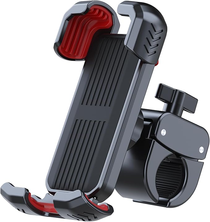 Bicycle Phone Holder,Bike Cell Phone Holder for iPhone Samsung Galaxy Note & 4.5-7" Smartphone,360° Rotatable Handlebar Phone Mount for Electric Scooter ATV Road Mountain Bike Golf Cart Navigation