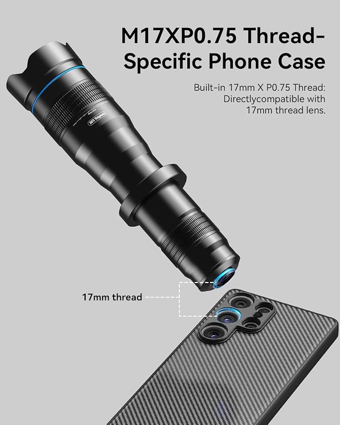 Evil eye 36X Telephoto Lens for Samsung Galaxy S25 Ultra, High Power HD Telephoto Phone Lens with Tripod, Phone Lens Attachments for Travel, Concert, Exploration