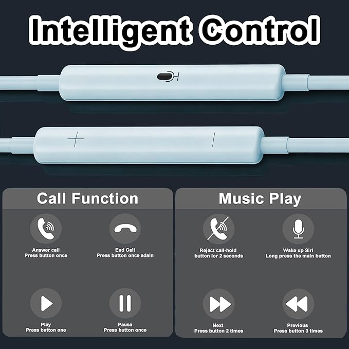 2 Packs USB C Headphones for iPhone 16/15 Phone Earbuds with Microphone & Volume Control HiFi Stereo Type C Earphones for Galaxy S23/S22/S21/S20/Ultra Note 10/20, for Pixel 7/6/6a/5/4,for OnePlus 9 8