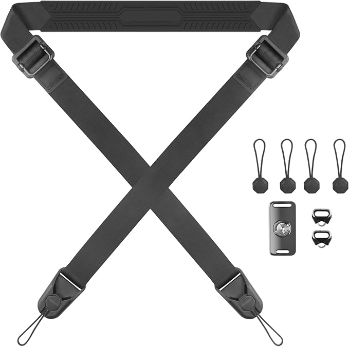 FIEIL Adjustable Camera Strap, Universal Camera Strap with Quick Release and Connection, Comes with Comfortable Silicone Shoulder Pads and Base, Smooth and Sturdy, Strap Width 1''(2.5cm)
