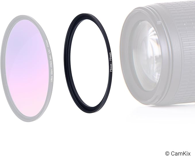 Step Up Lens Filter Adapter Rings - Set of 9 - Allows You to Fit Larger Size Lens Filters on a Lens with a Smaller Diameter - Sizes: 37-49, 49-52, 52-55, 55-58, 58-62, 62-67, 67-72, 72-77, 77-82 mm