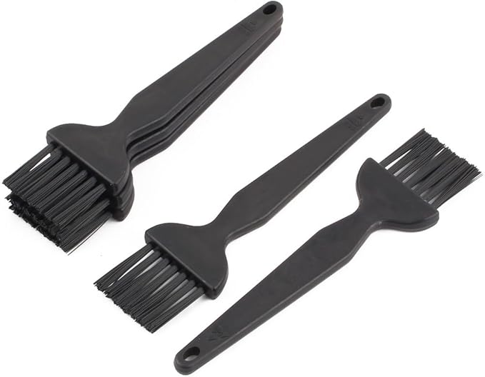 uxcell Plastic Flat Handle Anti Static ESD PCB Circuit Board Cleaning Brush 5pcs Black