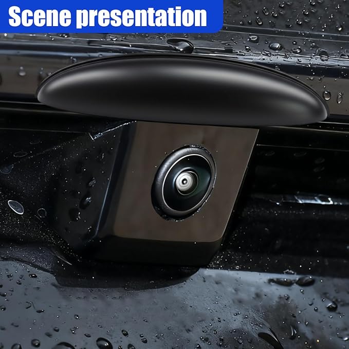 Car Rear View Camera Cover, Universal Rainproof Automotive Backup Camera Protective Guard, Car Reversing Cameras Exterior Modification Accessories for Blocking Rainwater (Black)